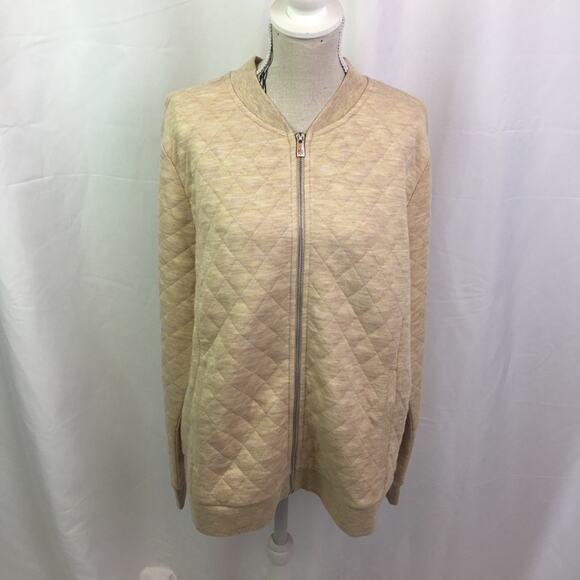 Isaac Mizrahi Live soho Quilted Bomber Jacket S - Picture 2 of 14
